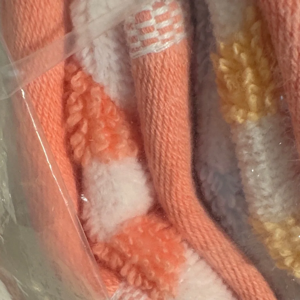 CARO Home Bunny Design Hand Towels - Orange, Green, Pink, Blue , peach, apricot